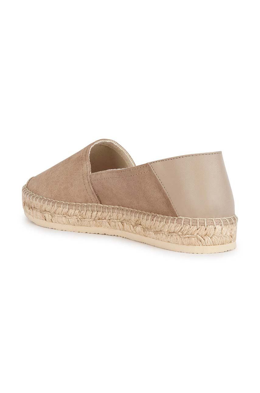 Usnjene Espadrile Geox D LAMPEDUSA Bež Barva, D35V0A 02285 C6738