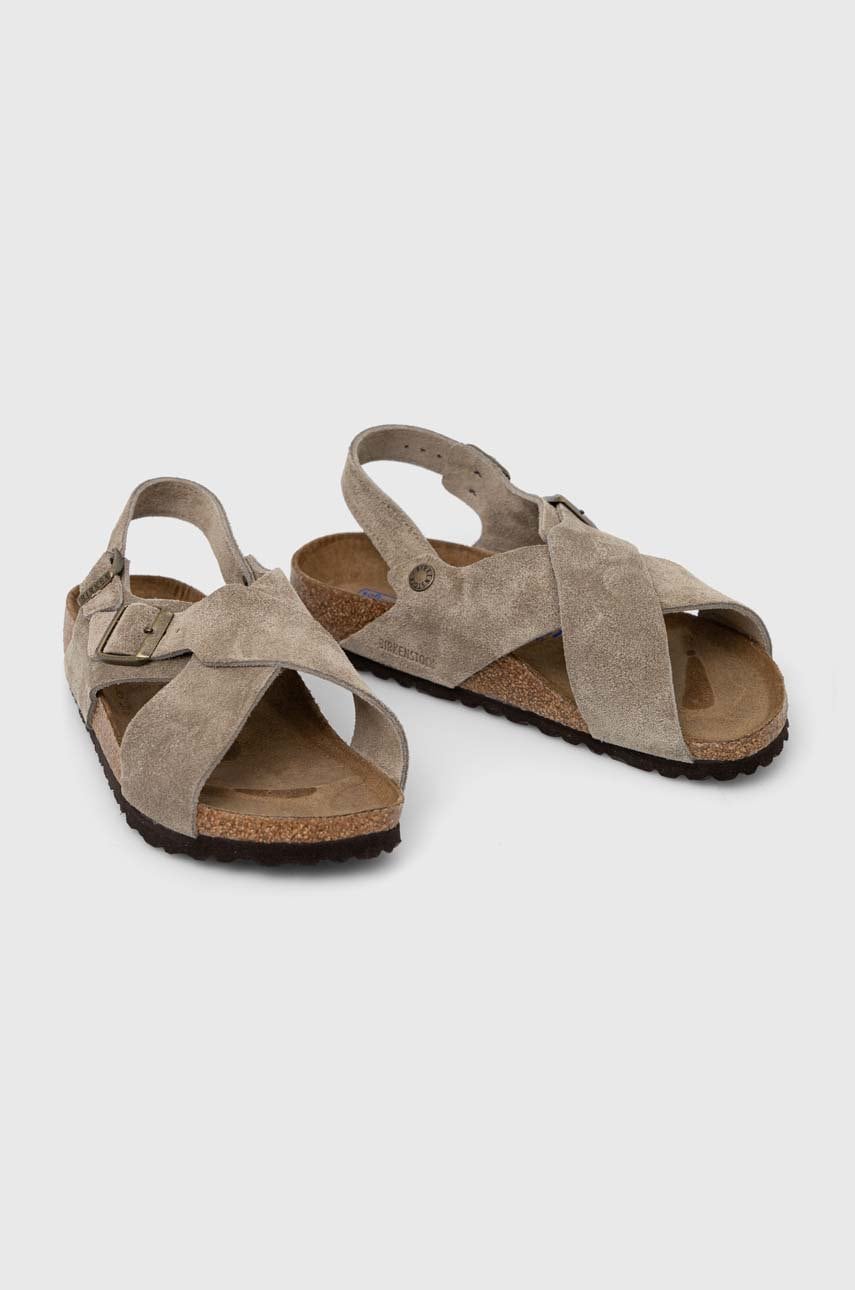 

Кожаные сандалии Birkenstock Tulum SFB женские цвет бежевый 1024110