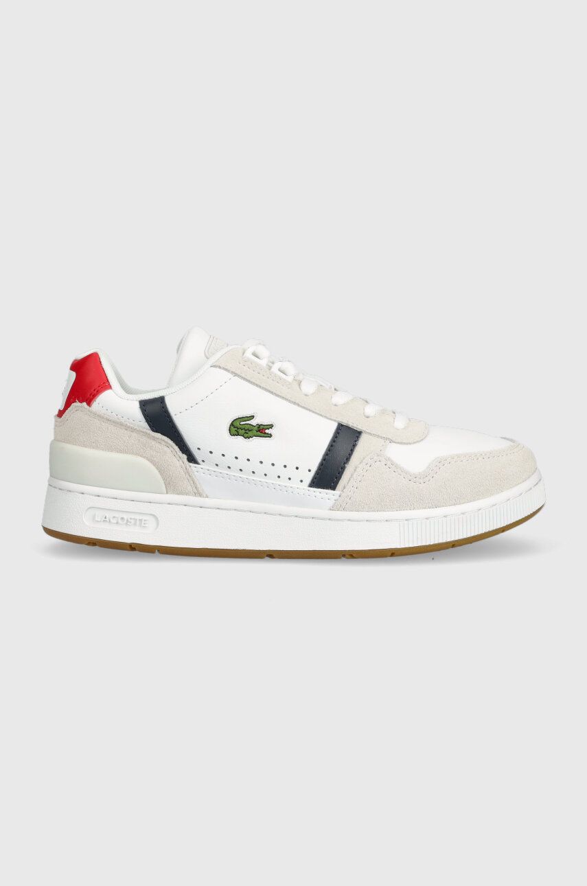 Lacoste sneakers din piele T-CLIP culoarea alb, 40SFA0043 40SFA0043