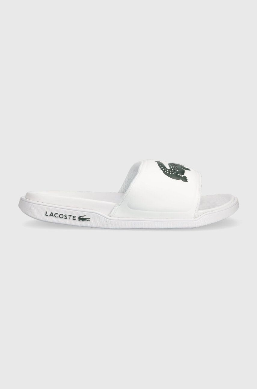 Levně Pantofle Lacoste CROCO DUALISTE dámské, bílá barva, 43CFA0040