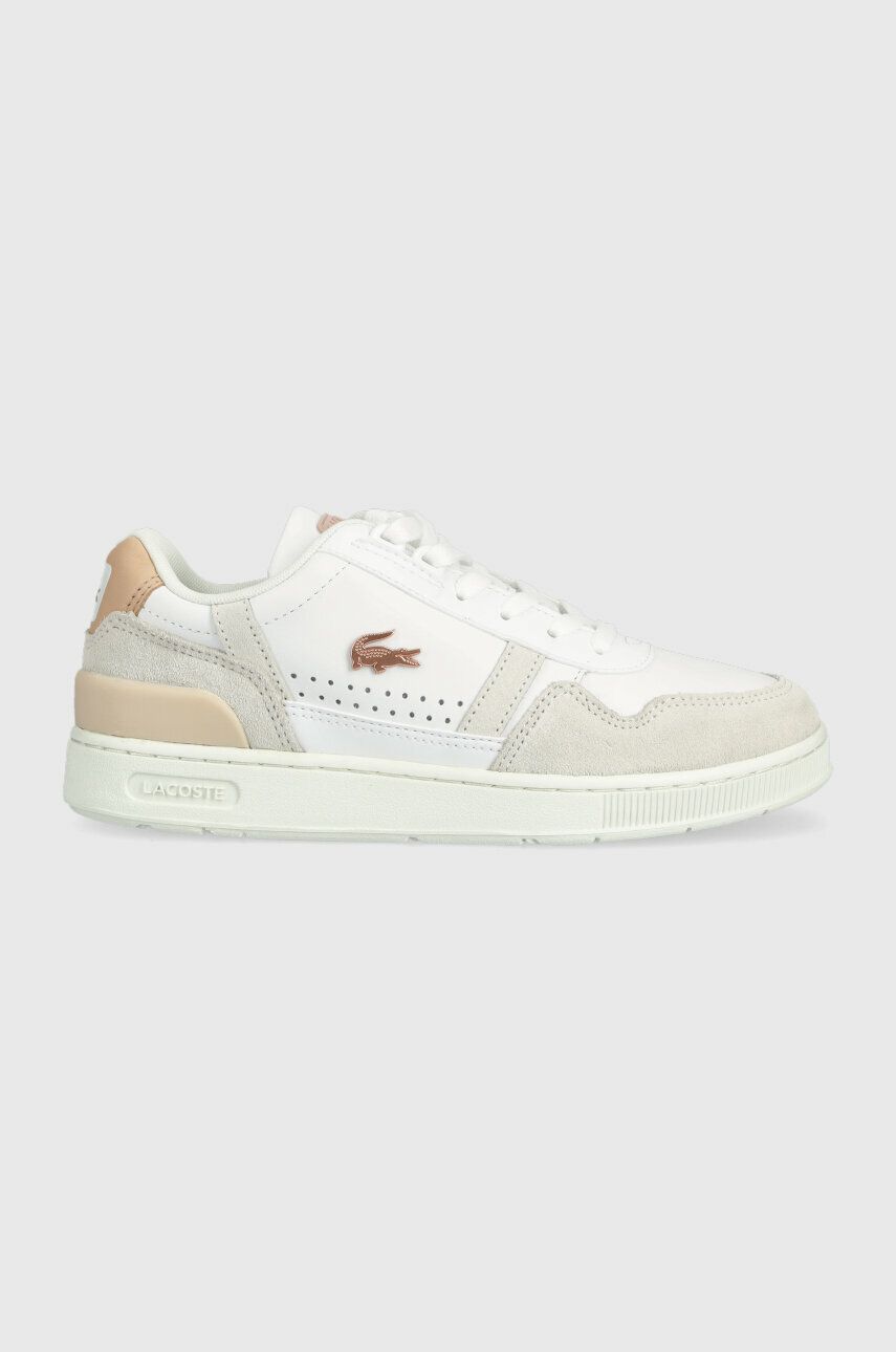 Lacoste sneakers din piele T-CLIP culoarea alb, 44SFA0063