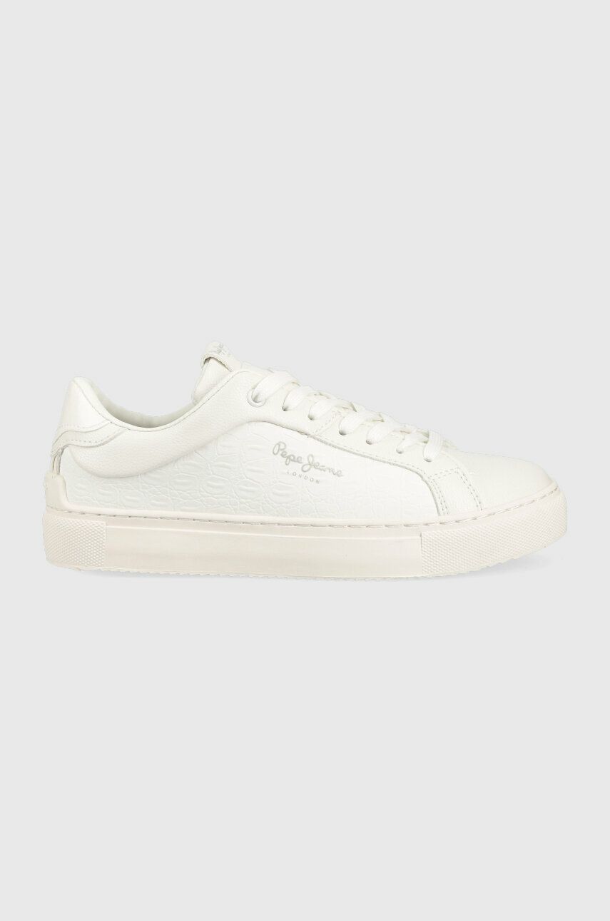 Sneakers boty Pepe Jeans ADAMS bílá barva, PLS31470 - bílá -  Svršek: Umělá hmota Vnitřek: