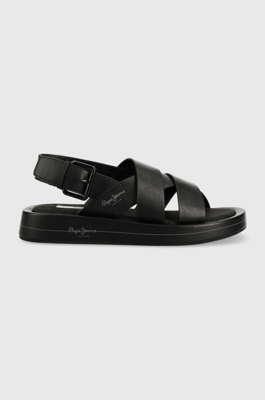 Pepe Jeans sandale SUMMER femei, culoarea negru, cu platforma, PLS90578 answear.ro