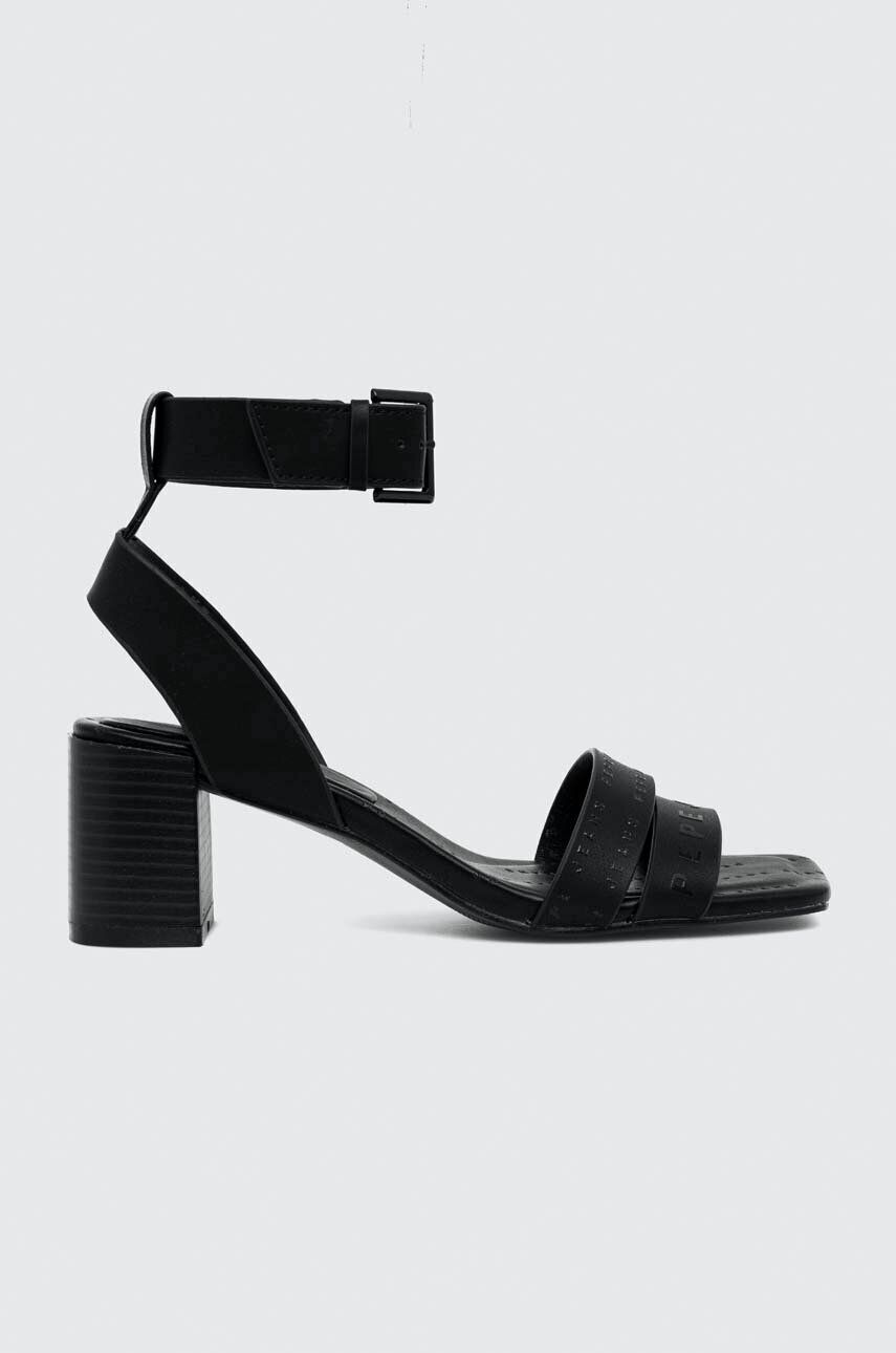 Sandály Pepe Jeans ALTEA černá barva, PLS90586 - černá -  Svršek: Umělá hmota Vnitřek: Umě