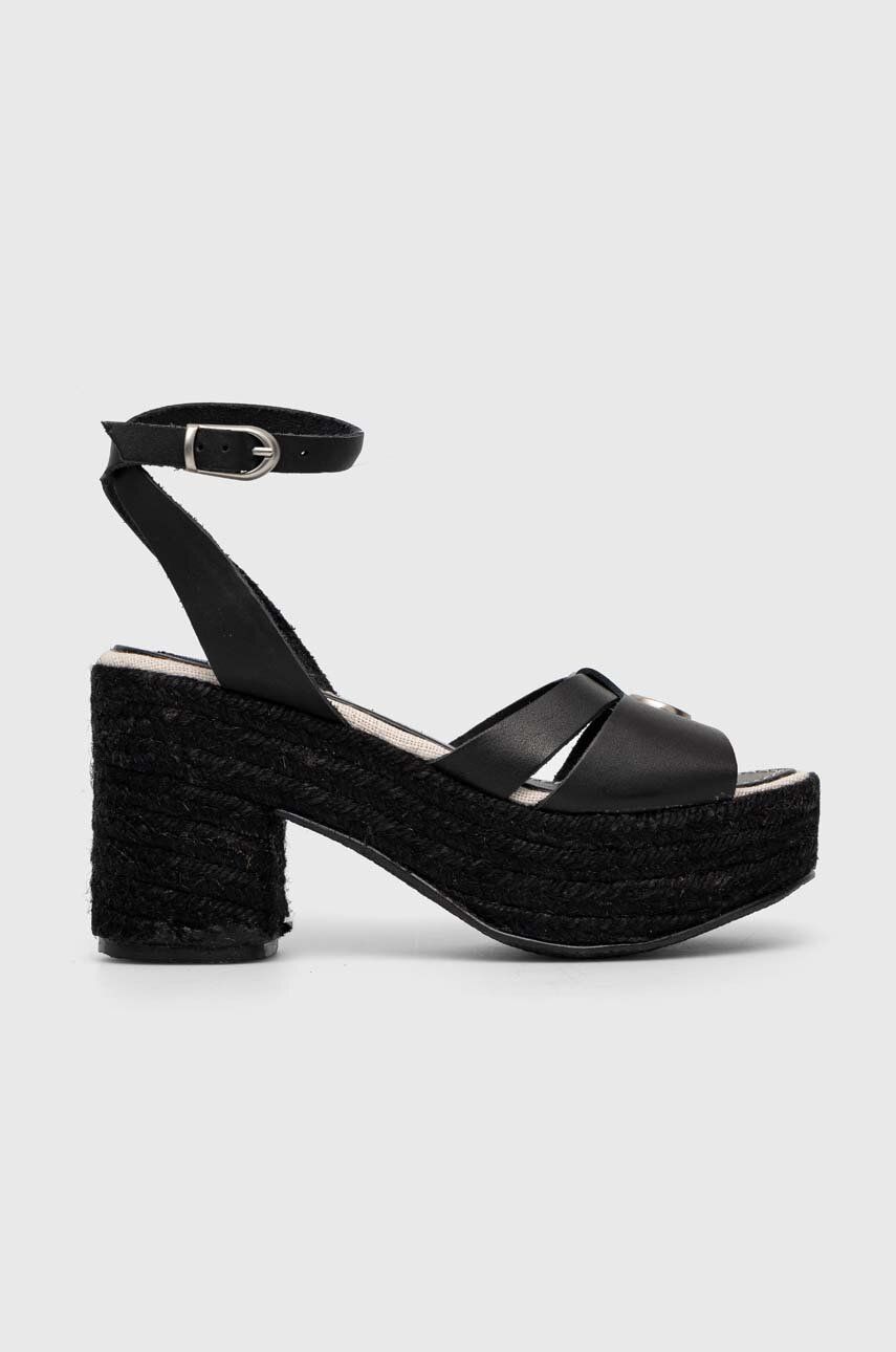 Levně Kožené sandály Pepe Jeans TAFFY černá barva, PLS90602