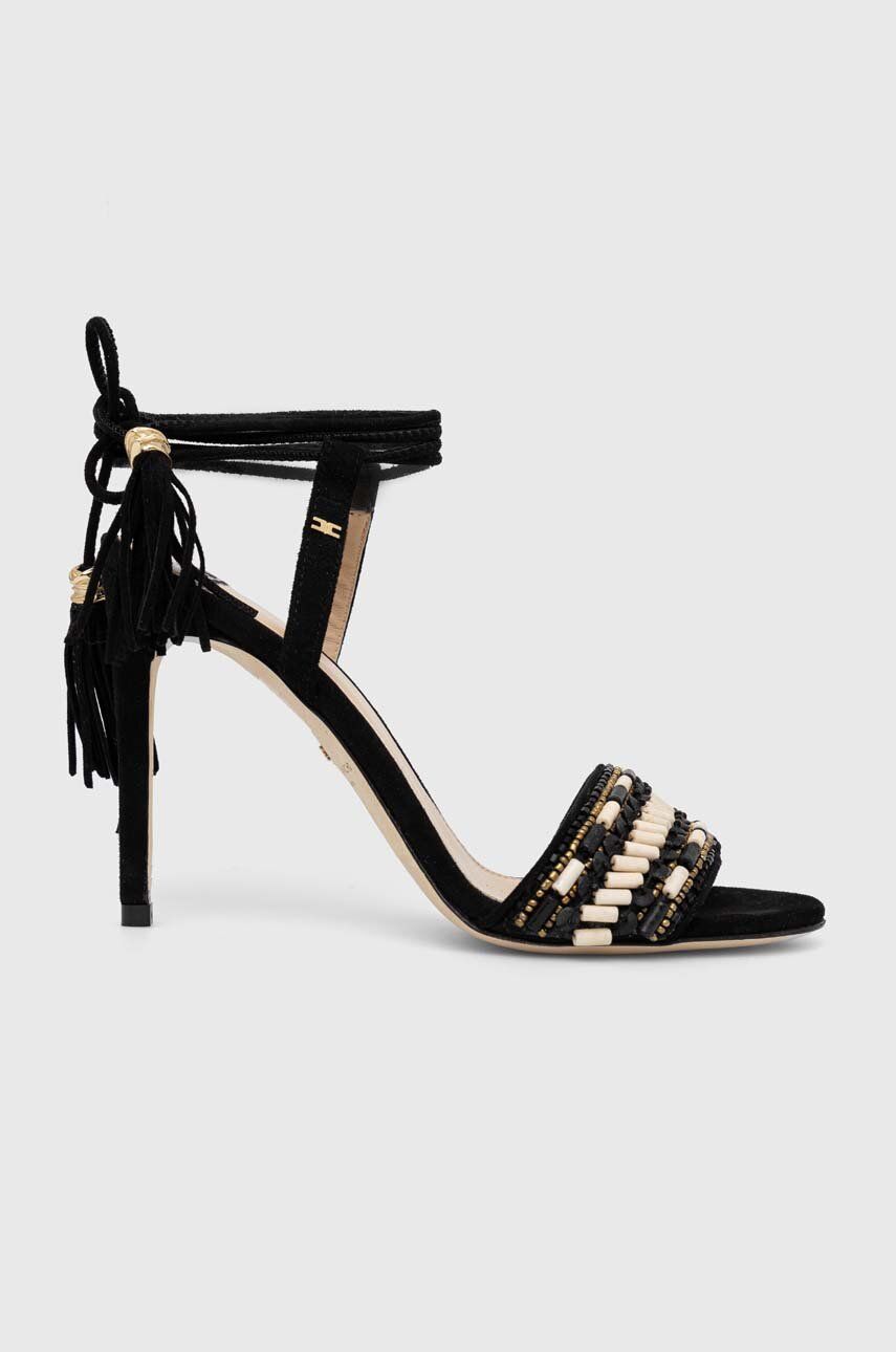 Elisabetta Franchi sandale din piele intoarsa culoarea negru, SA78B32E2 Answear 2023-09-24