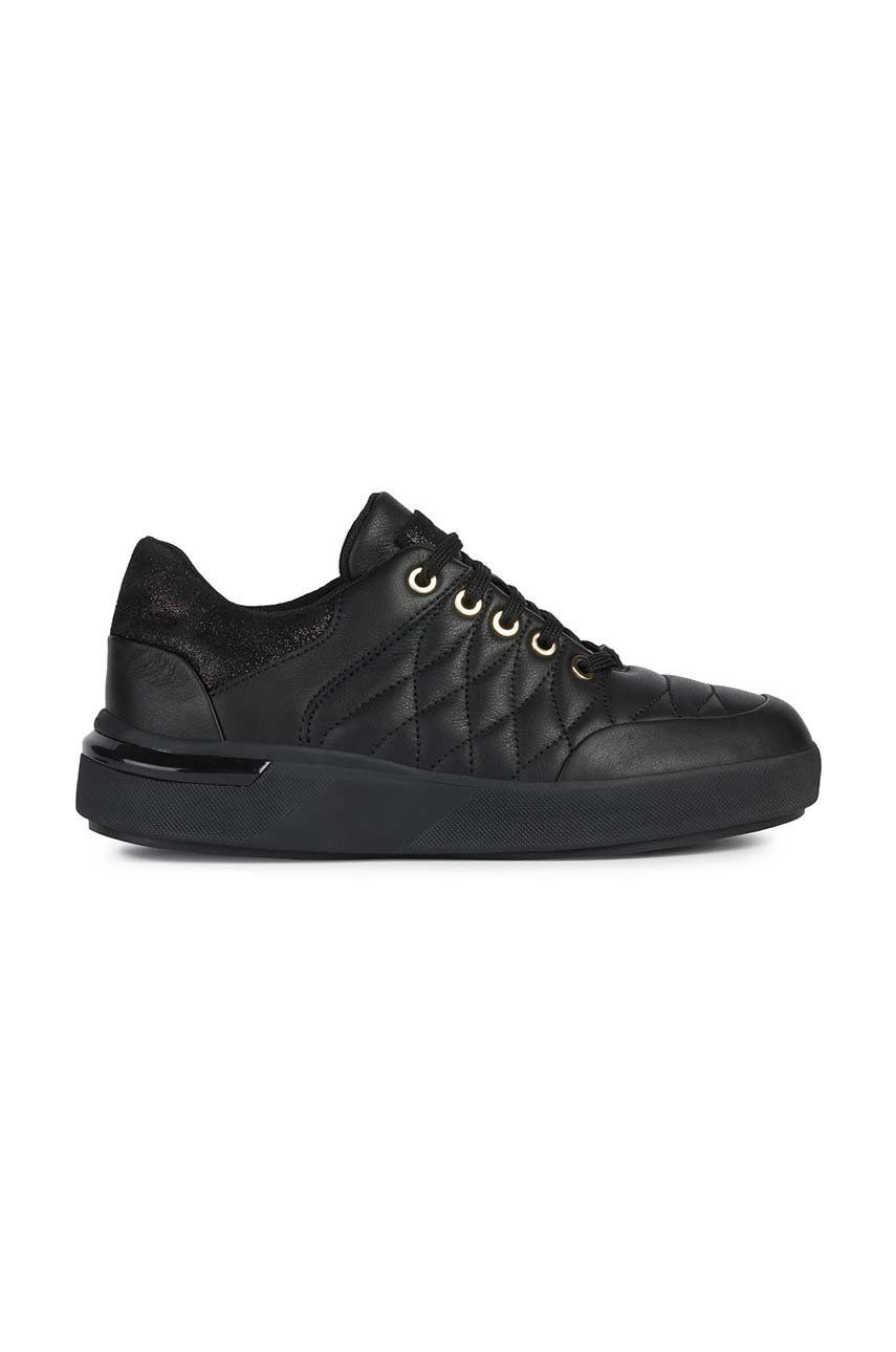 Kožené sneakers boty Geox D DALYLA B černá barva, D26QFB 08577 C9999 - černá -  Svršek: Přírodn