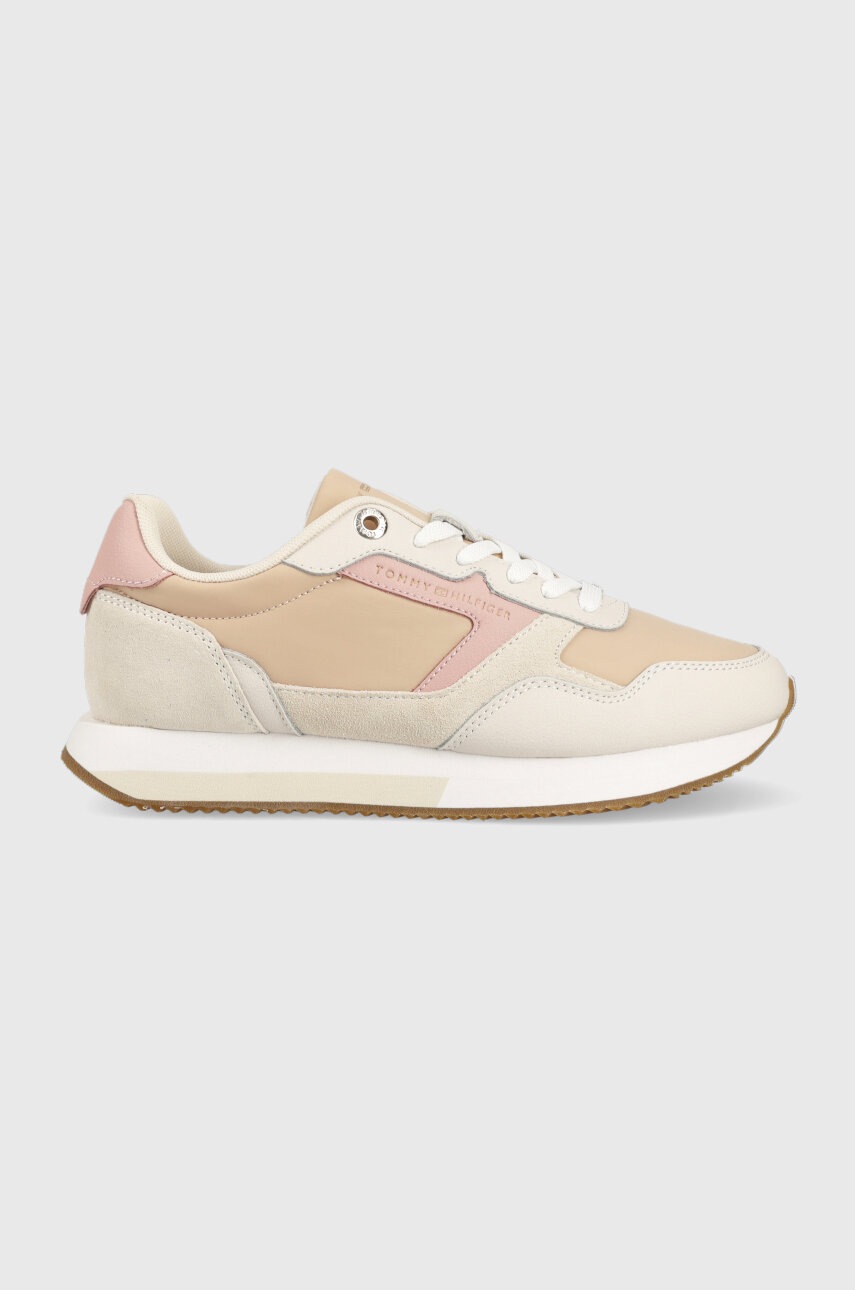 

Кросівки Tommy Hilfiger ESSENTIAL TH RUNNER колір бежевий FW0FW06947