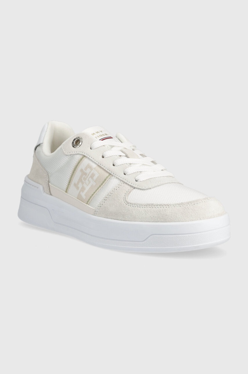 

Кросівки Tommy Hilfiger BASKET SNEAKER WITH WEBBING колір бежевий