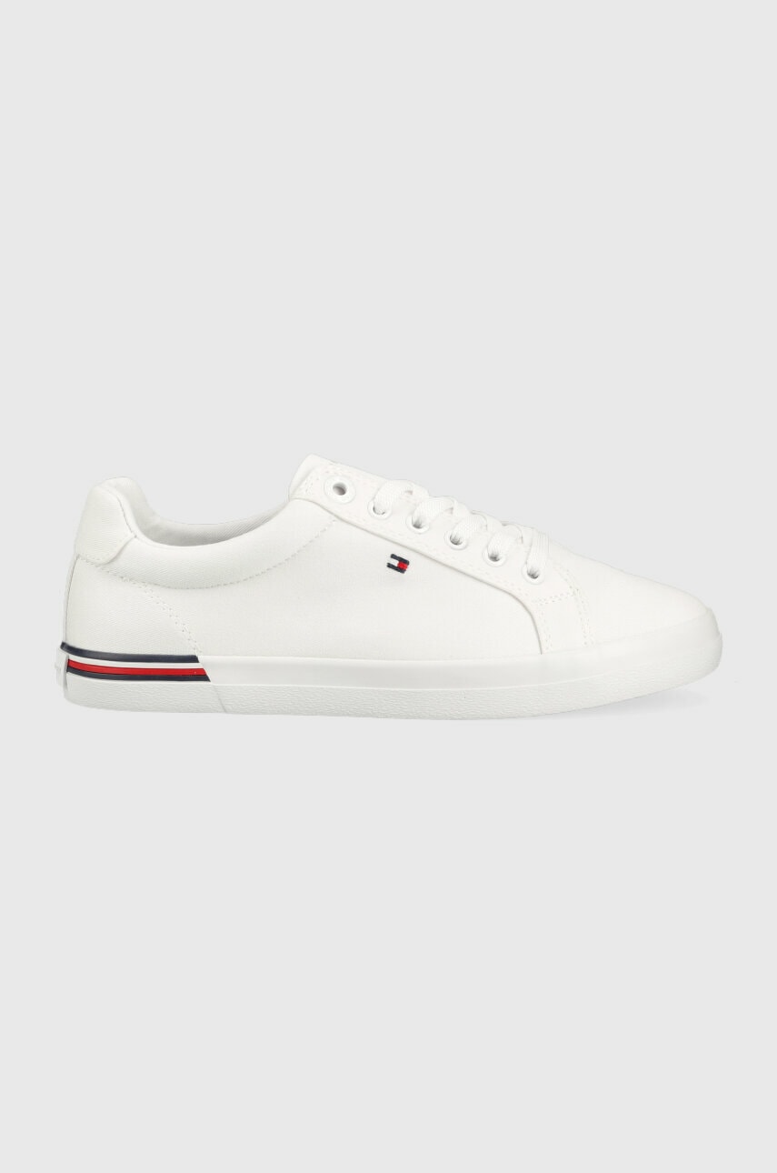 Levně Tenisky Tommy Hilfiger ESSENTIAL STRIPES SNEAKER dámské, bílá barva, FW0FW06954