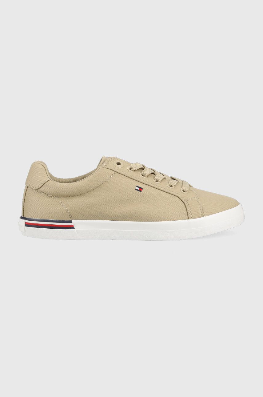 E-shop Tenisky Tommy Hilfiger ESSENTIAL STRIPES SNEAKER dámské, béžová barva, FW0FW06954