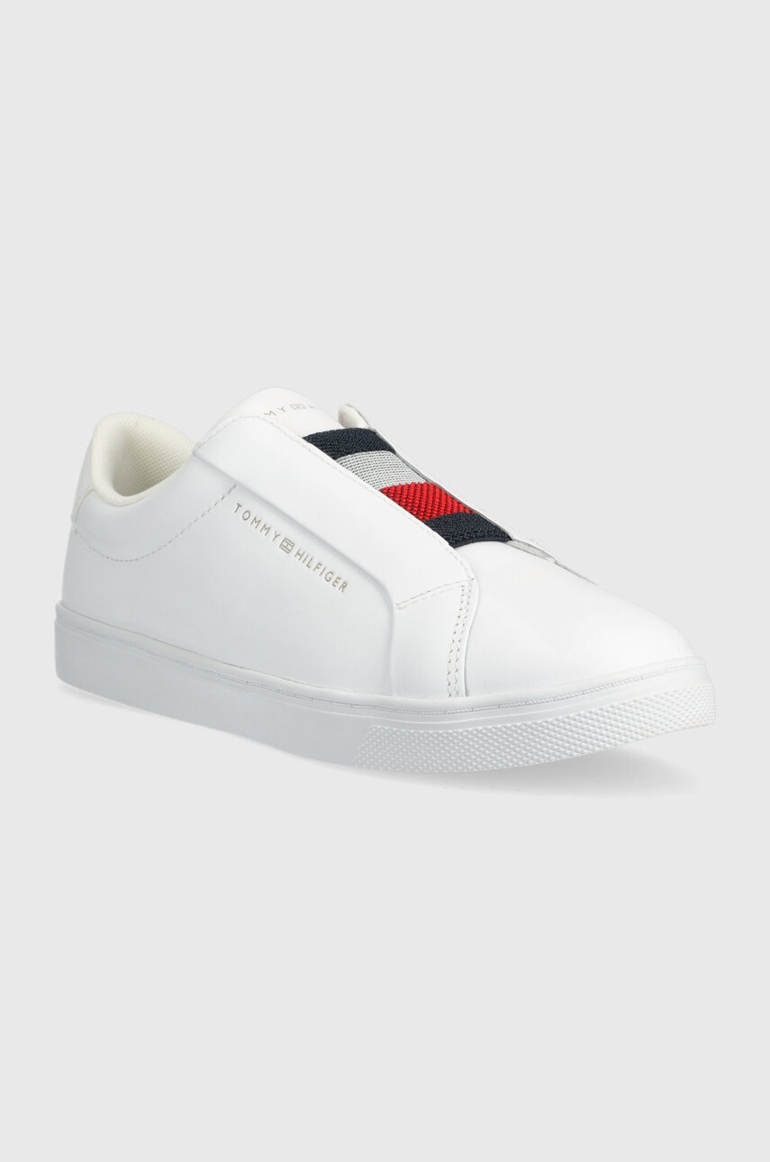 

Кожаные кеды Tommy Hilfiger ELASTIC SLIP ON SNEAKER женские цвет белый FW0FW07032