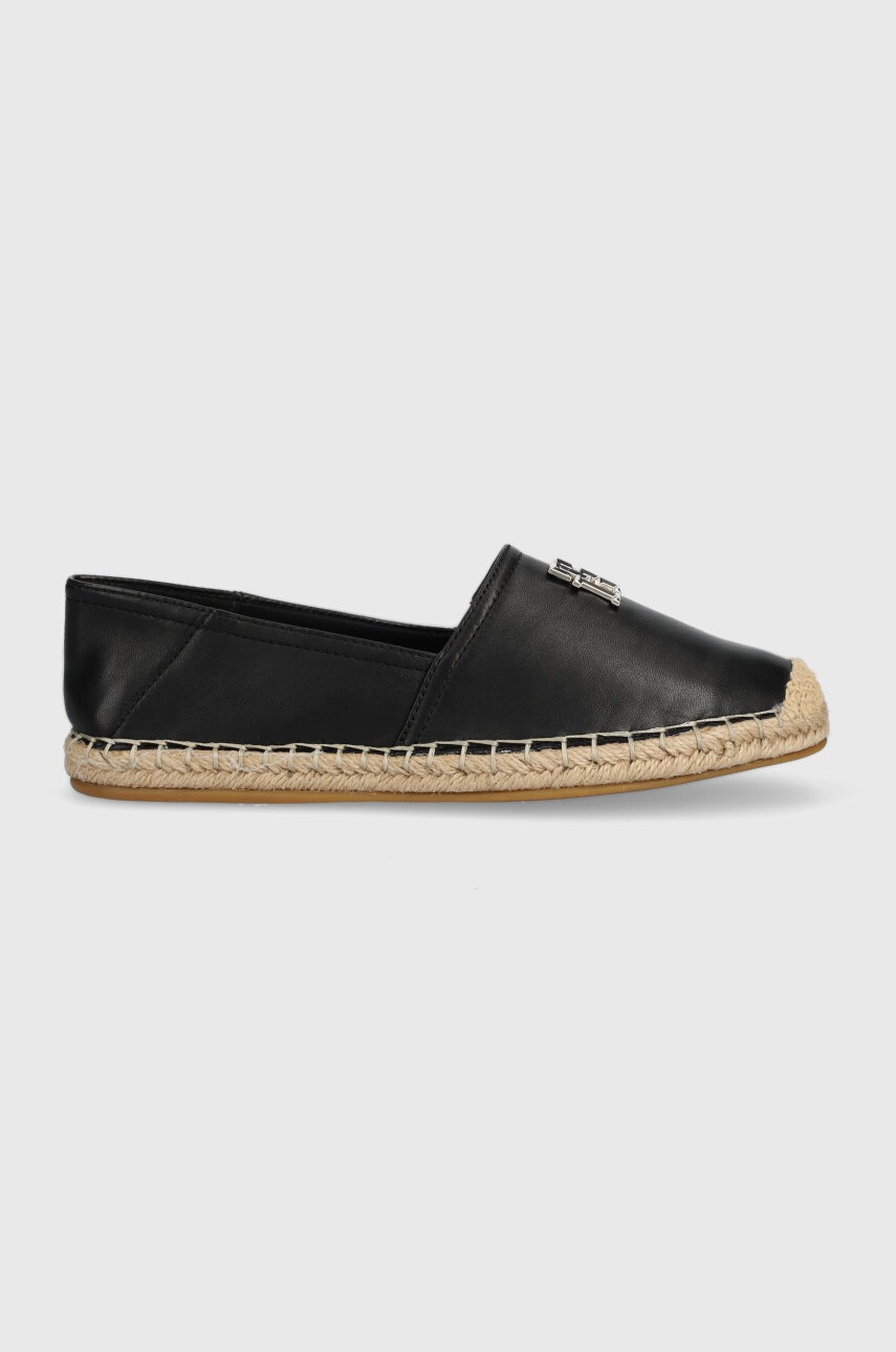 

Кожаные эспадрильи Tommy Hilfiger ESSENTIAL LEATHER ESPADRILLE цвет чёрный FW0FW07100