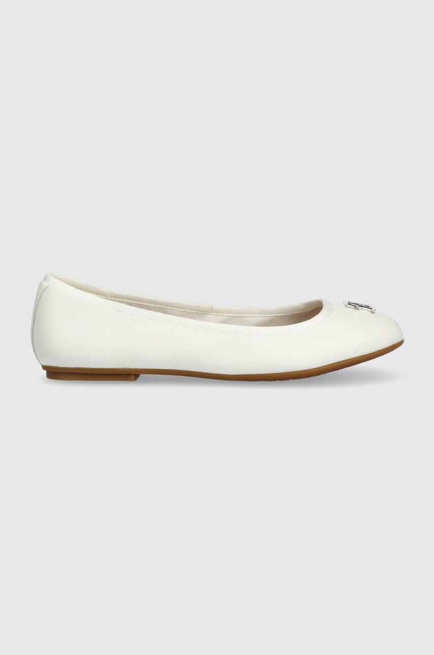 

Кожени балеринки Tommy Hilfiger ROUND TH BALLERINA в бяло FW0FW07132, Бял