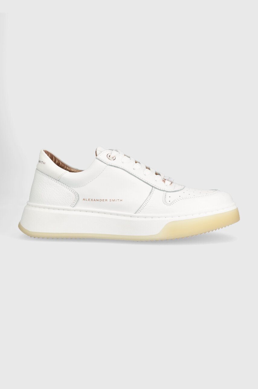 Kožené sneakers boty Alexander Smith Harrow bílá barva, ASAWT2D41TWT