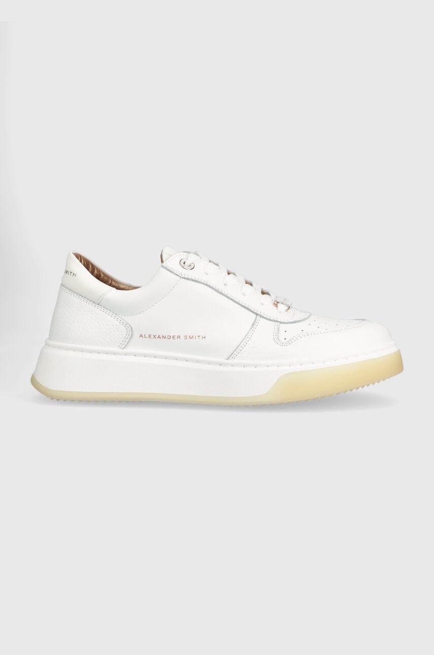 Levně Kožené sneakers boty Alexander Smith Harrow bílá barva, ASAWT2D41TWT