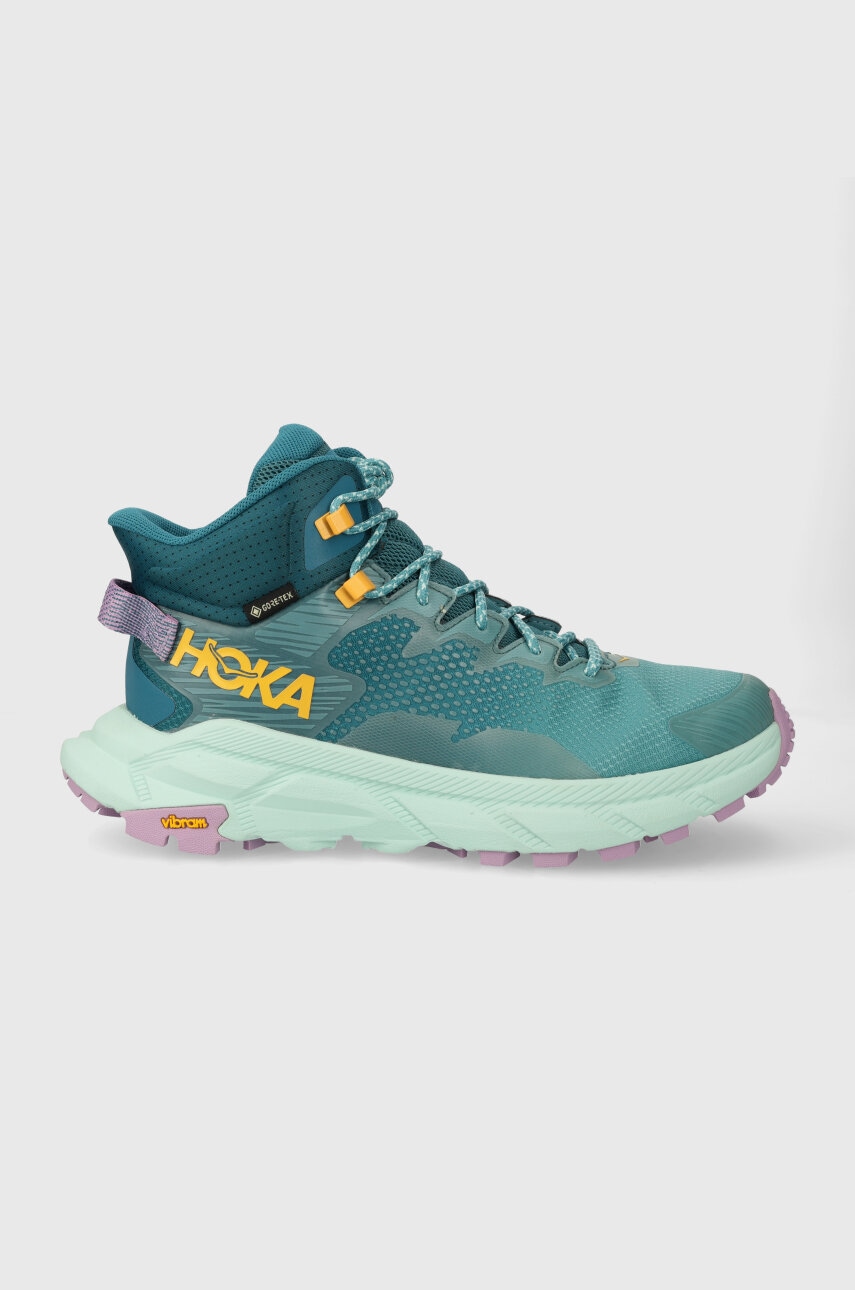 Hoka One One pantofi Trail Code GTX femei, culoarea turcoaz