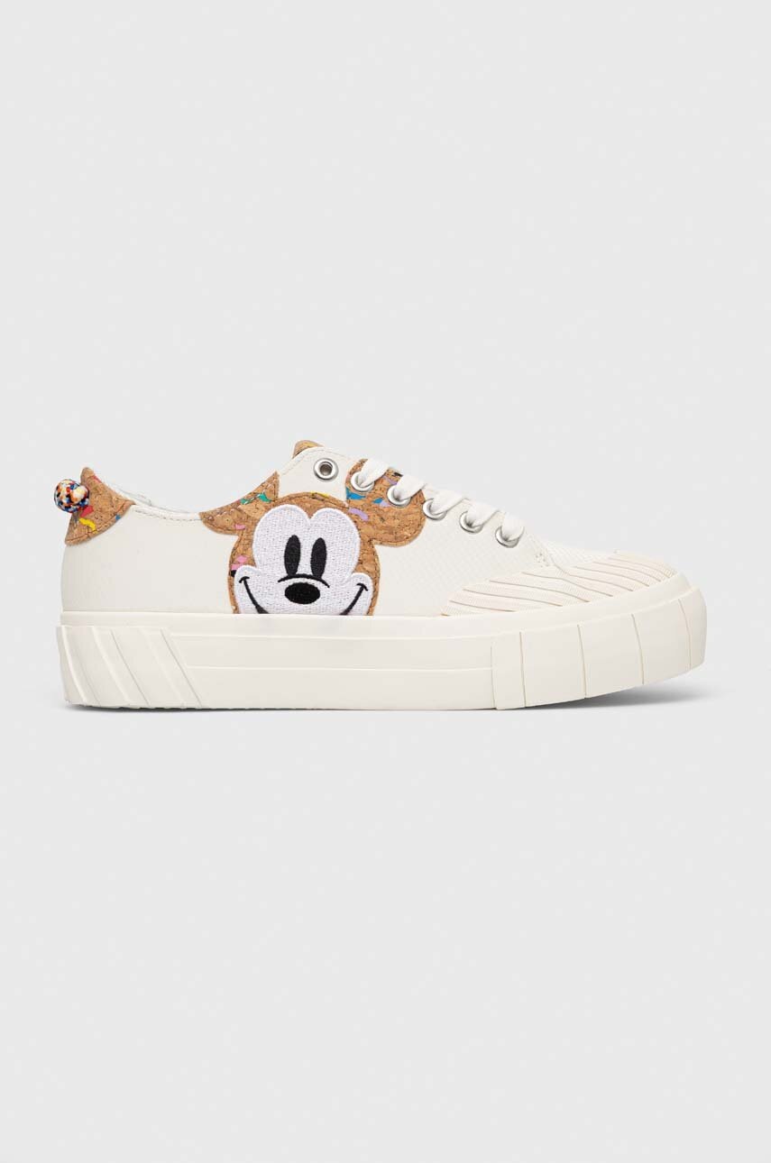 Levně Sneakers boty Desigual MICKEY CORK bílá barva, 23SSKP10.1000