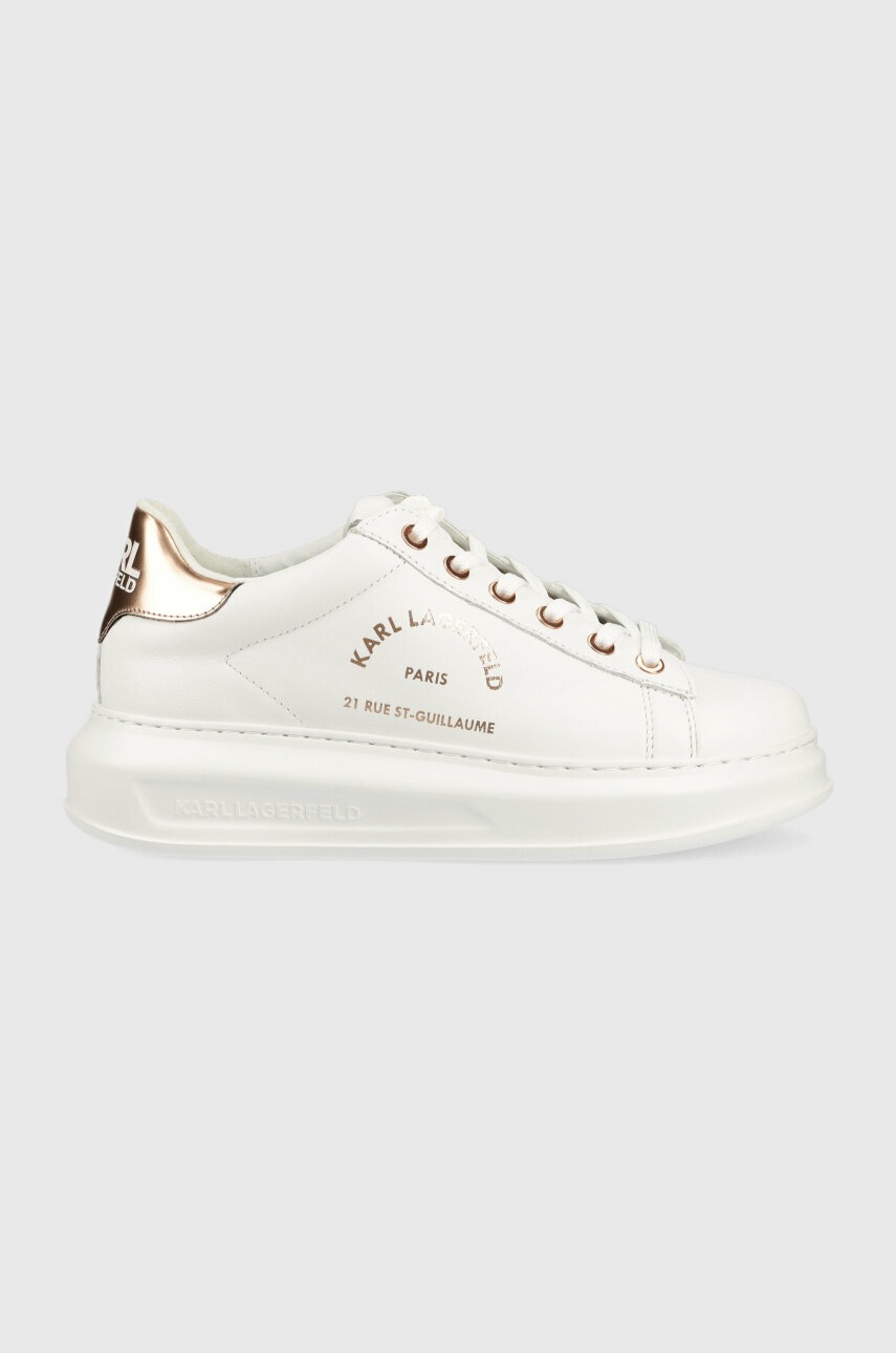 Karl Lagerfeld Sneakers Din Piele Kapri Culoarea Alb, Kl62538