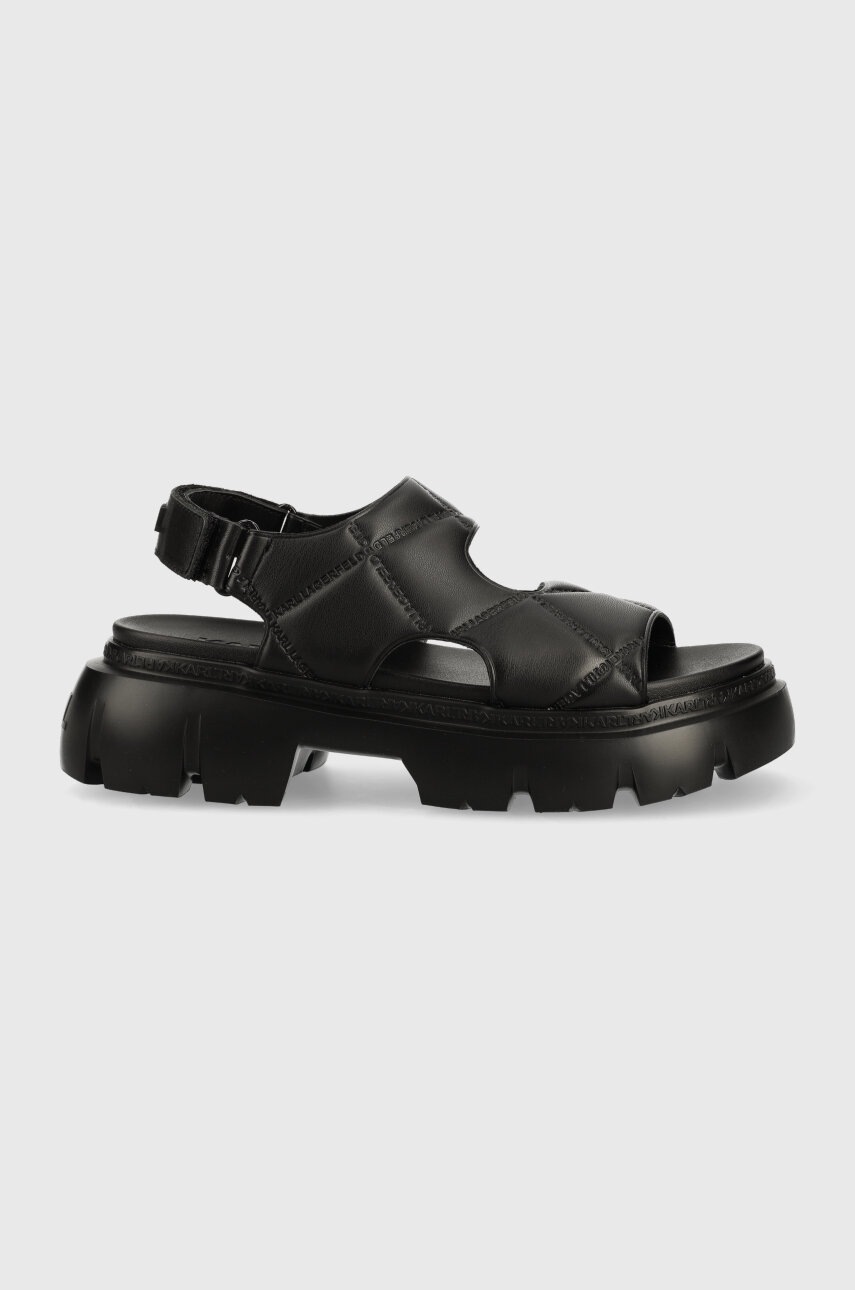 

Сандали Karl Lagerfeld SUN TREKKA в черно с платформа KL83506, Черен