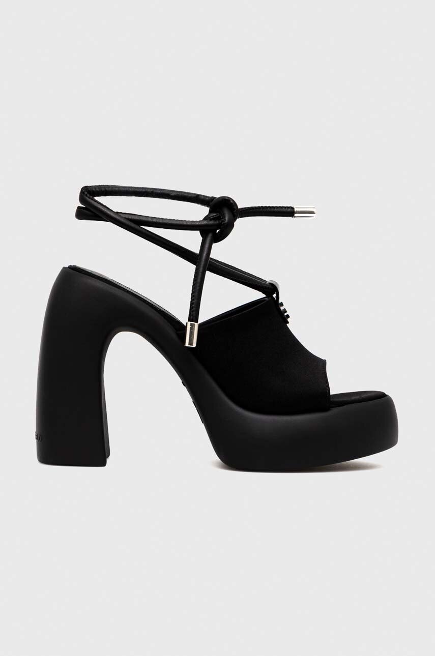 Karl Lagerfeld sandale ASTRAGON HI culoarea negru, KL33725