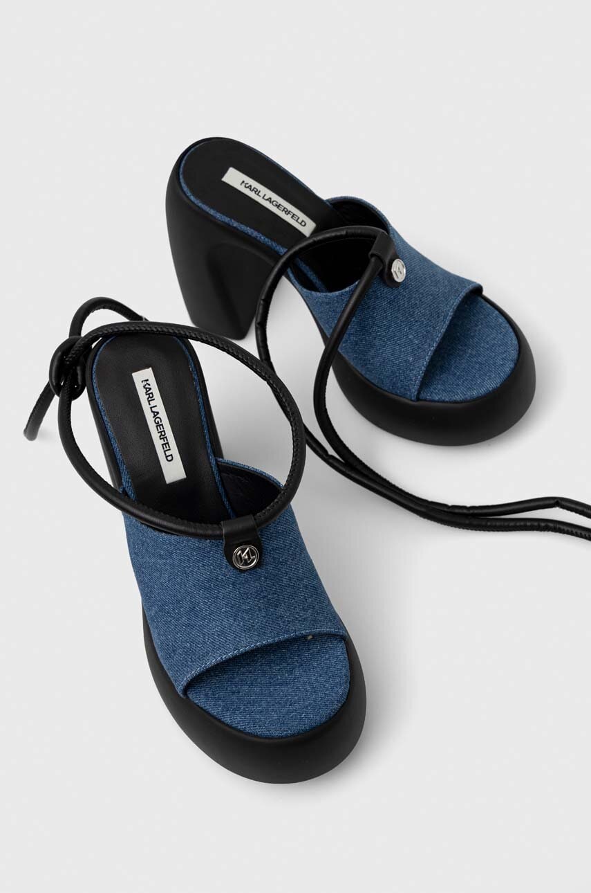 Karl lagerfeld sandale astragon hi culoarea albastru marin, kl33726