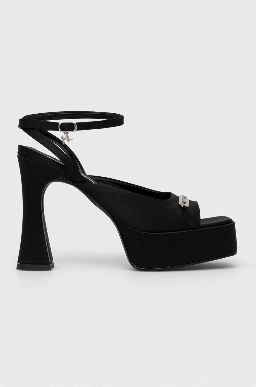 Sandály Karl Lagerfeld LAZULA černá barva, KL33905 - černá -  Svršek: Umělá hmota Vnitřek: