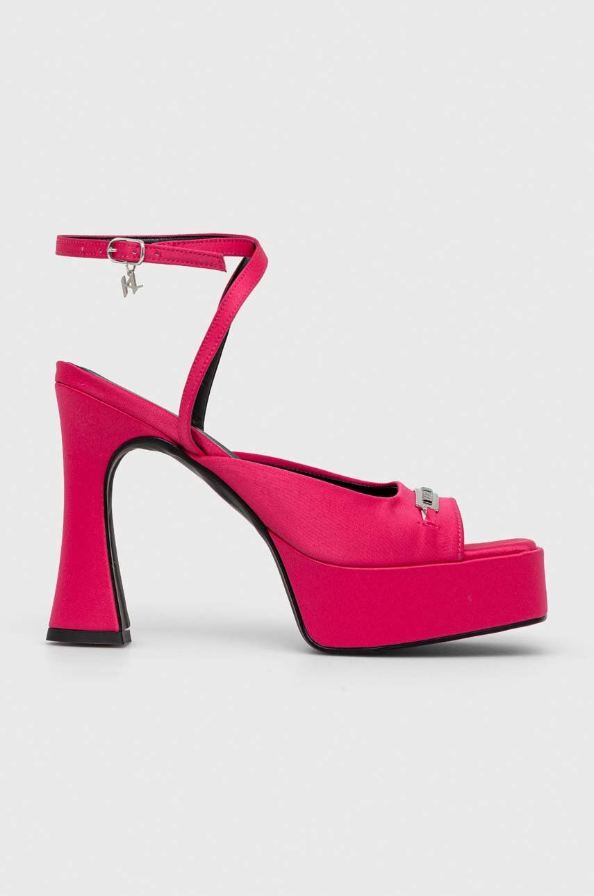 Sandály Karl Lagerfeld LAZULA růžová barva, KL33905 - růžová -  Svršek: Umělá hmota