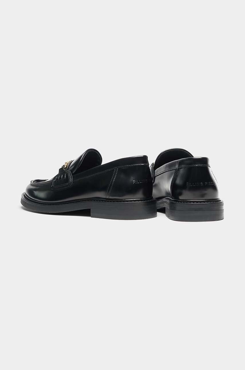Шкіряні мокасини Filling Pieces Loafer Polido жіночі колір чорний на плоскому ходу 44233191847 44233191847-1847 