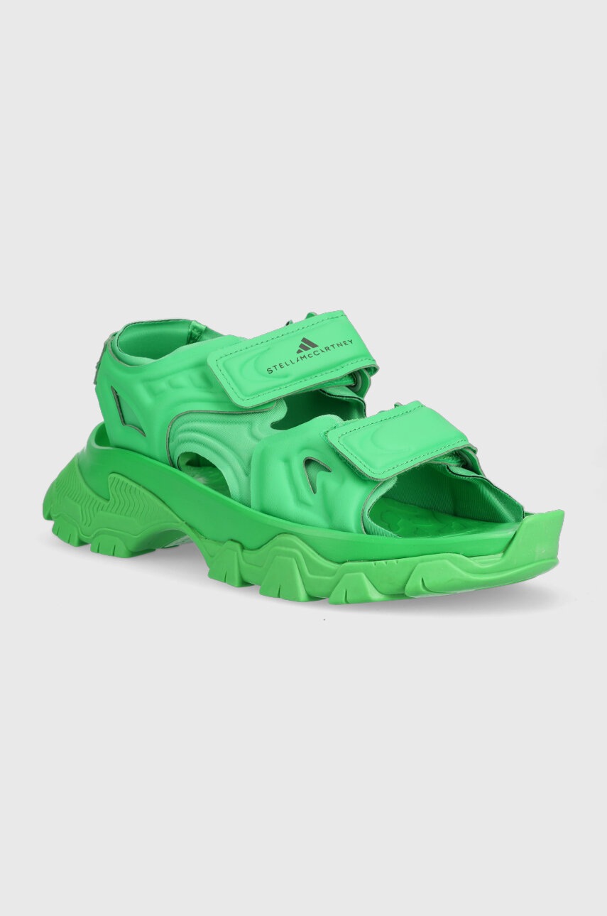 

Сандалі adidas by Stella McCartney aSMC Hika жіночі колір зелений на платформі