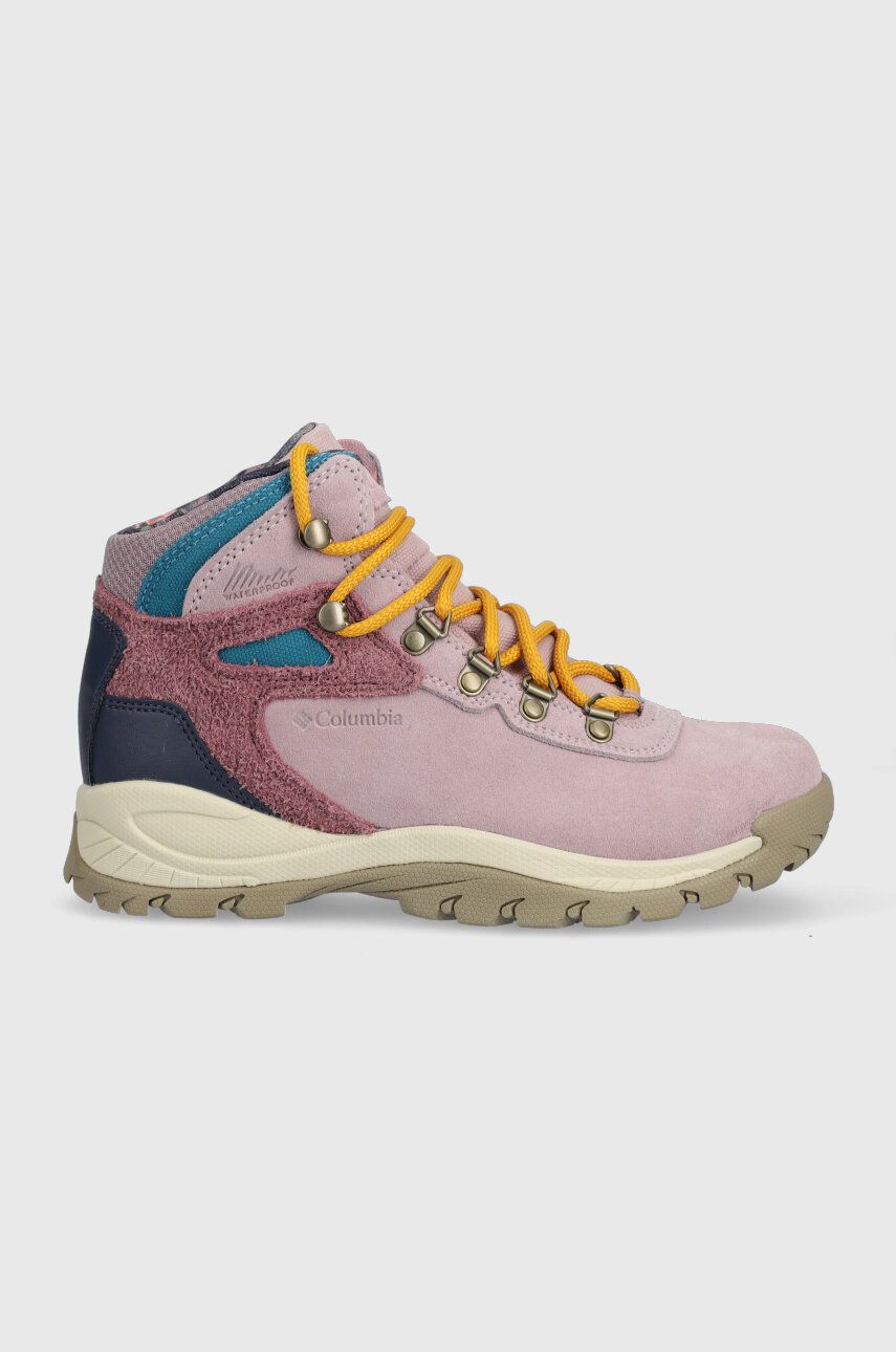 Columbia pantofi Newton Ridge Plus Waterproof femei, culoarea roz
