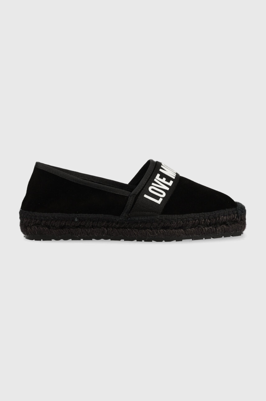 Levně Espadrilky Love Moschino černá barva, JA10482G0GIG0000