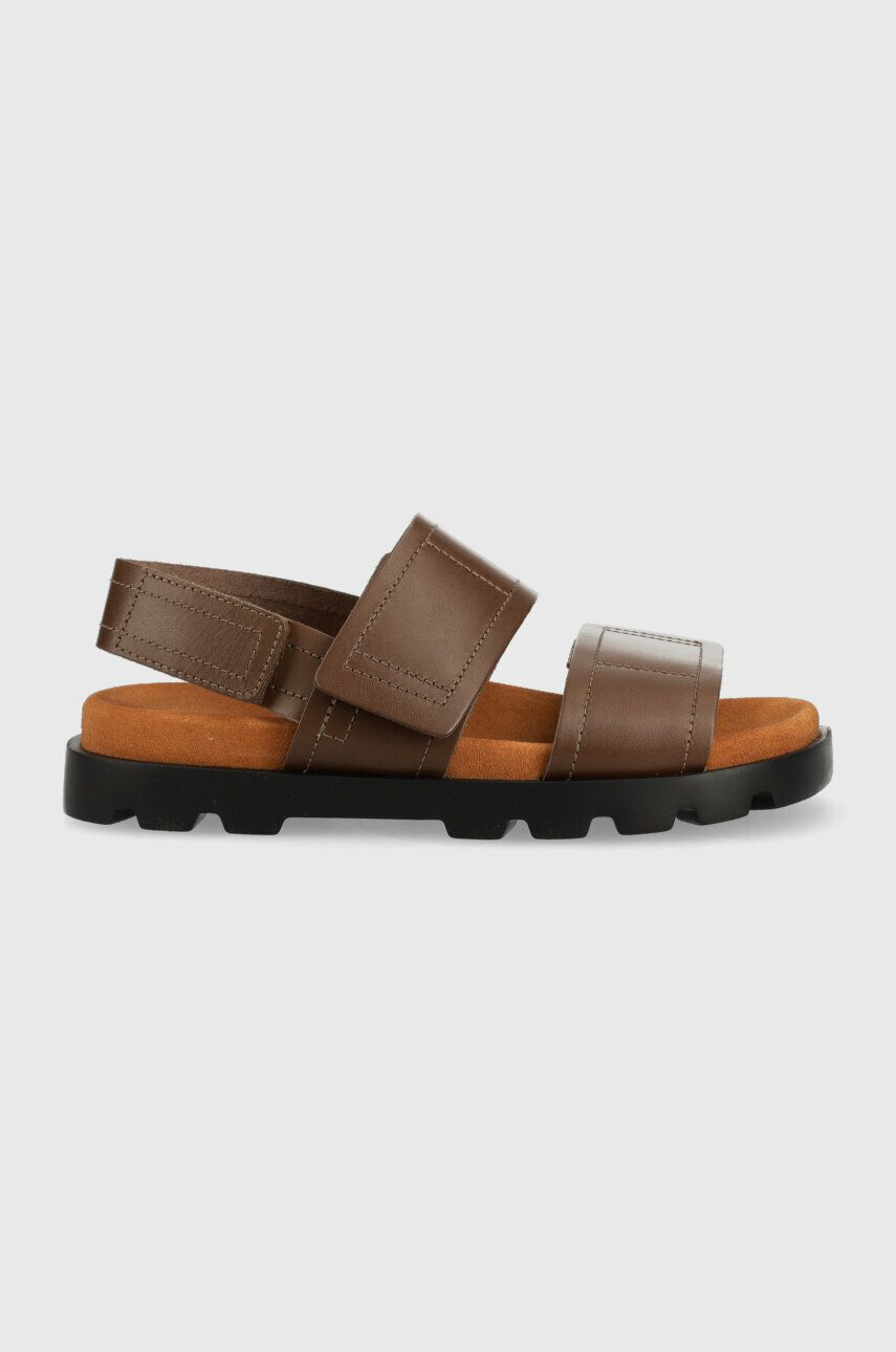 Camper sandale de piele Brutus Sandal femei, culoarea maro, cu platforma, K201323.009 answear.ro