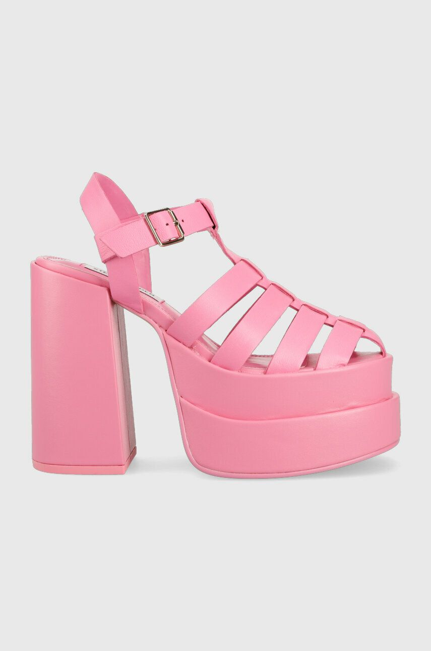 Kožené sandály Steve Madden Carlita růžová barva, SM11002385 - růžová -  Svršek: Přírodní kůže