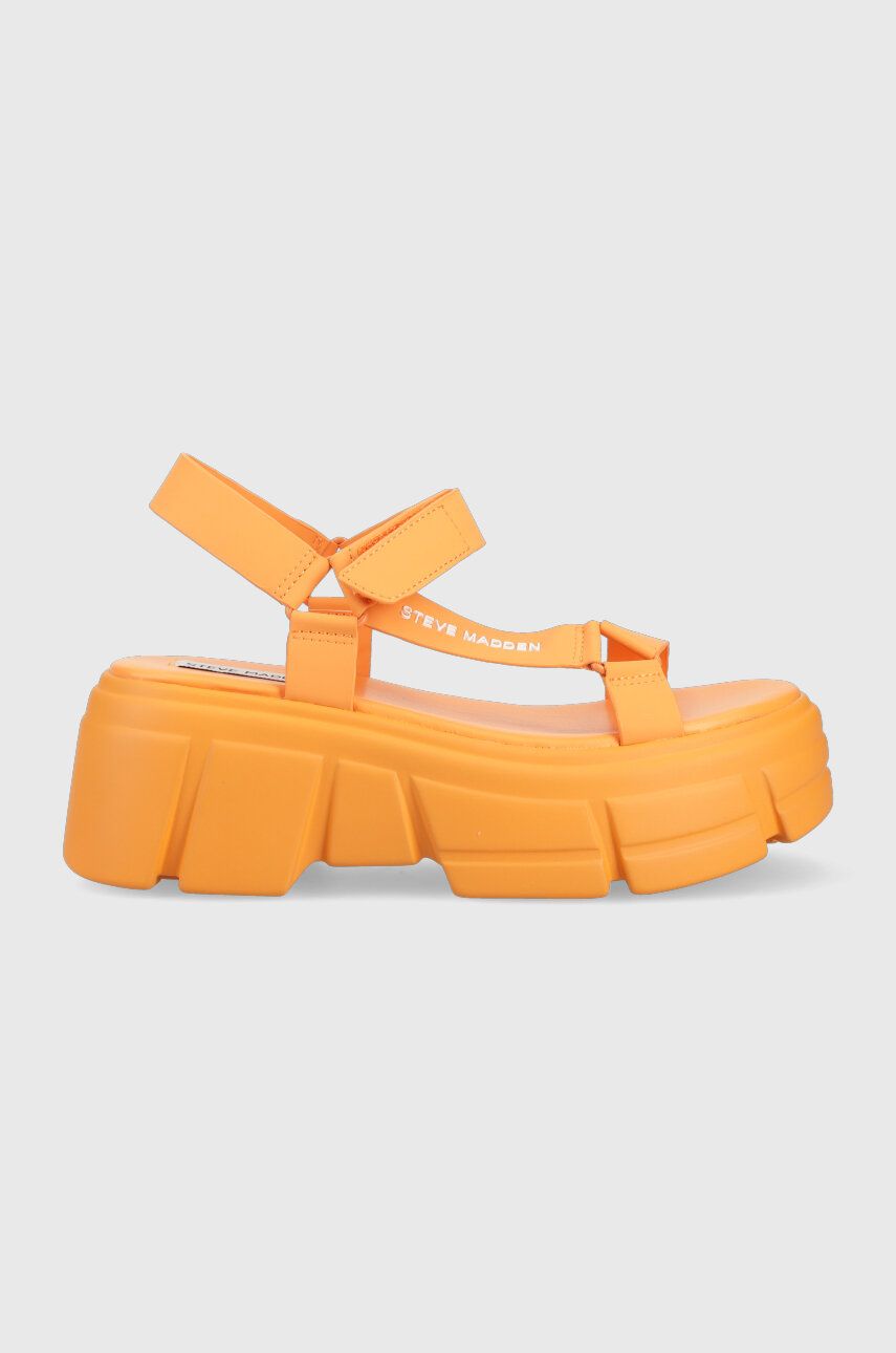 Levně Sandály Steve Madden Assertive dámské, oranžová barva, na platformě, SM11002461