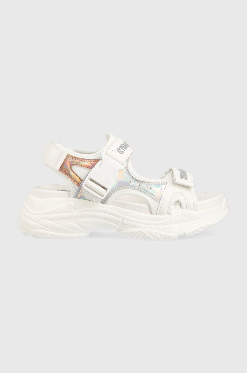Sandály Steve Madden Muster dámské, bílá barva, na platformě, SM19000028 - bílá -  Svršek: Uměl