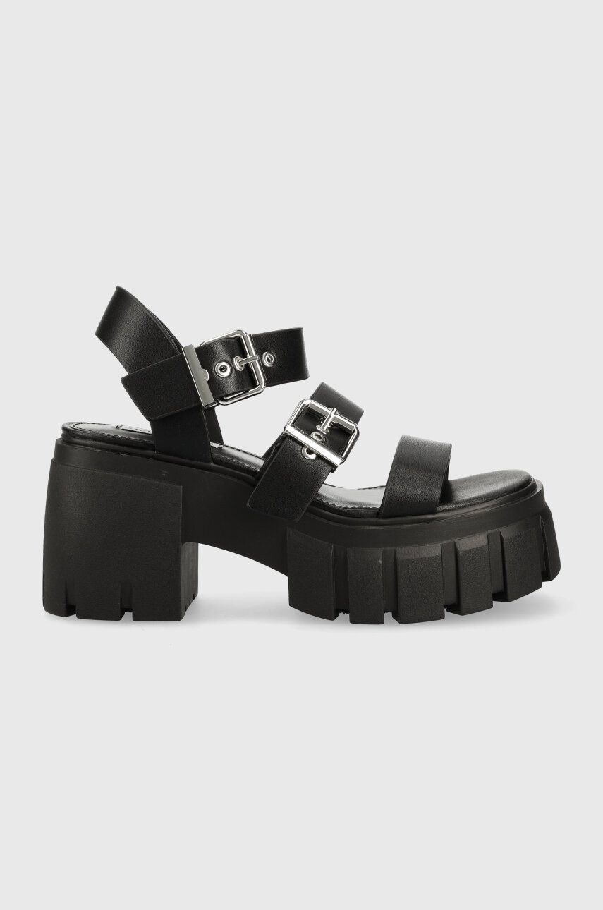 Sandály Steve Madden Locate dámské, černá barva, na podpatku, SM11002525 - černá -  Svršek: Umě