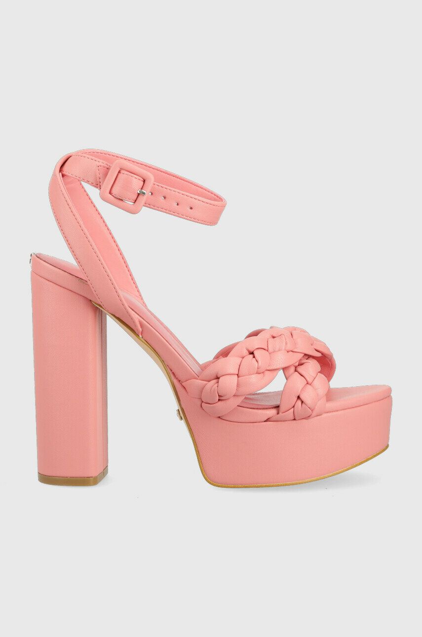 Sandály Guess GABIRA růžová barva, FL6GBR ELE03
