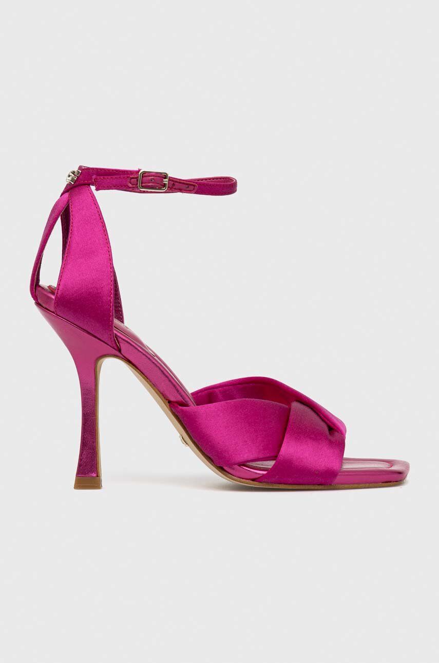 Sandály Guess HYSON2 růžová barva, FL6H2S SAT03 - růžová -  Svršek: Textilní materiál Vnit