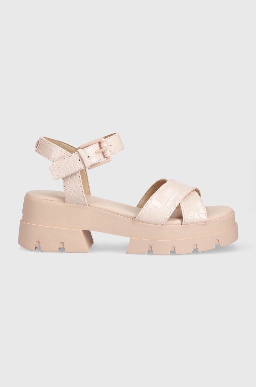 

Сандалі Guess WALEE жіночі колір рожевий на платформі FL6WLE PEL03