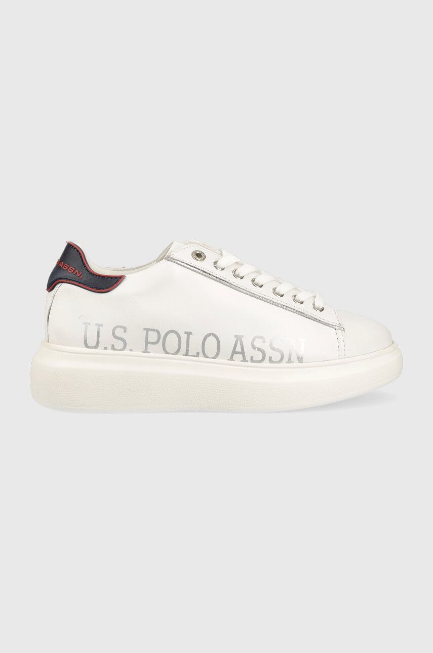 U.S. Polo Assn. sneakers din piele CARDI culoarea alb, CARDI010D alb