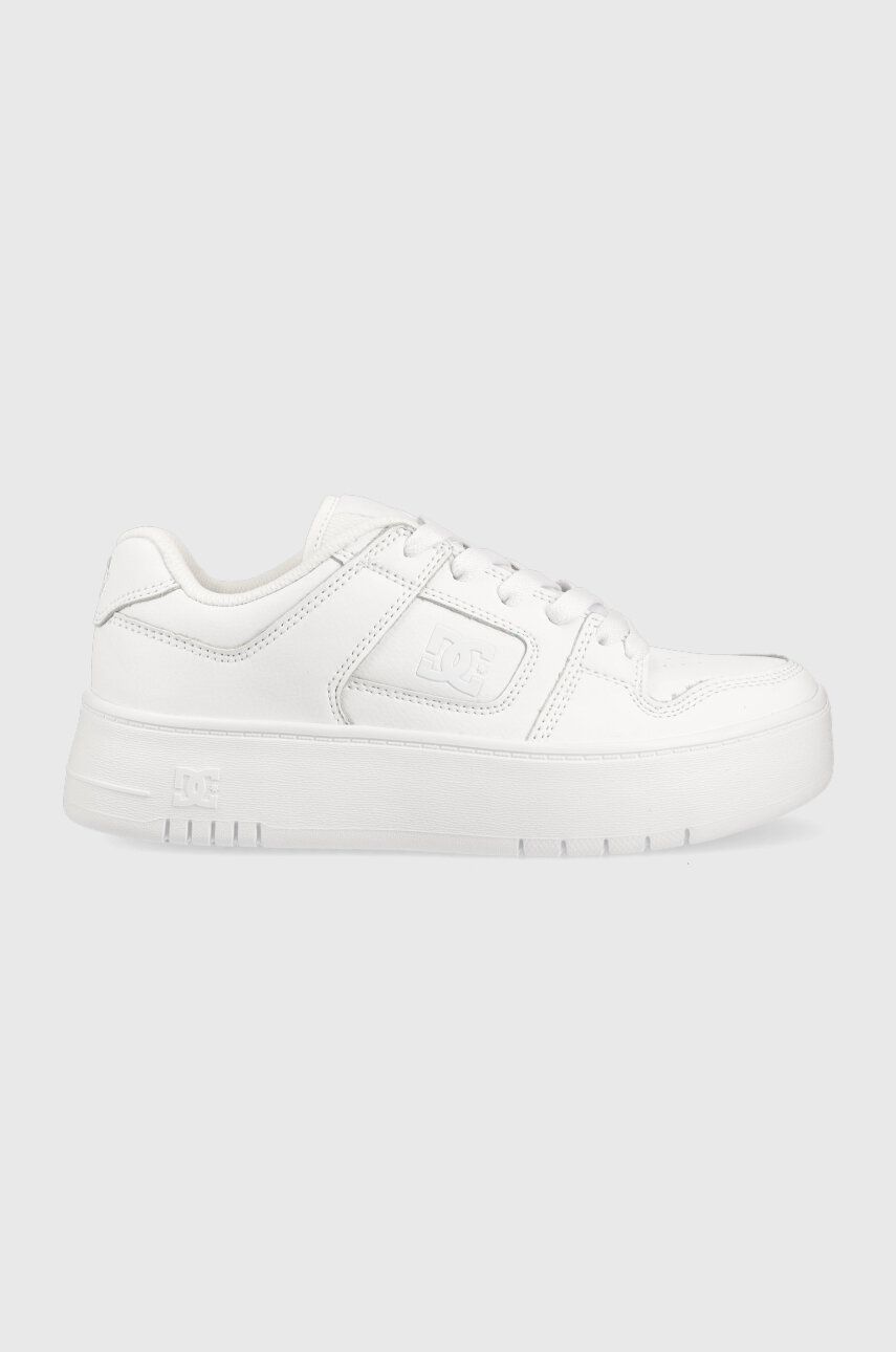 Dc Sneakers Din Piele Culoarea Alb