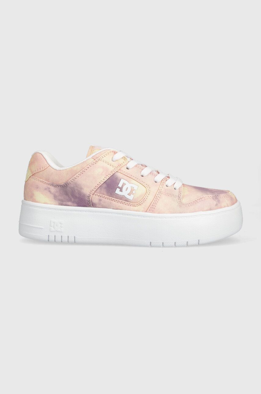 Dc Sneakers Din Piele Culoarea Roz