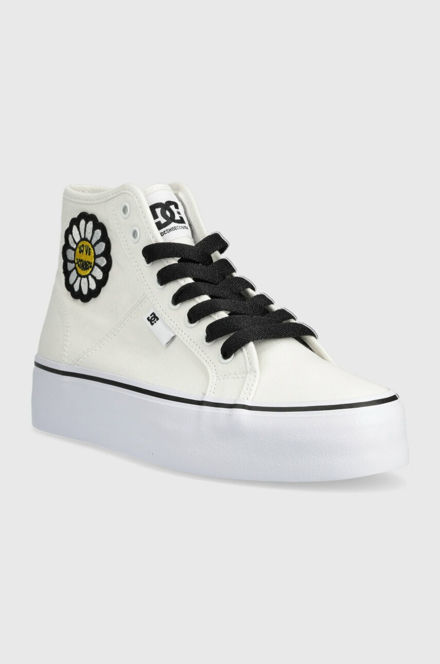 Πάνινα παπούτσια DC χρώμα: άσπρο φωτογραφία