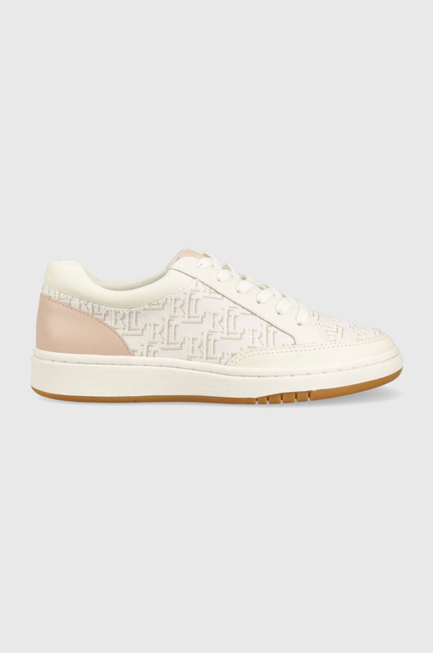 Levně Sneakers boty Lauren Ralph Lauren Hailey béžová barva, 802904471001