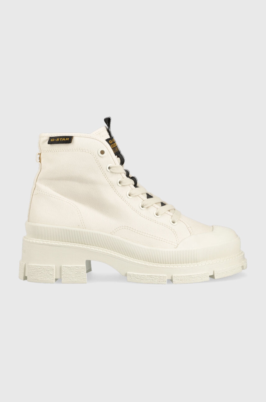 G-Star Raw tenisi Aefon Ii Mid femei, culoarea bej