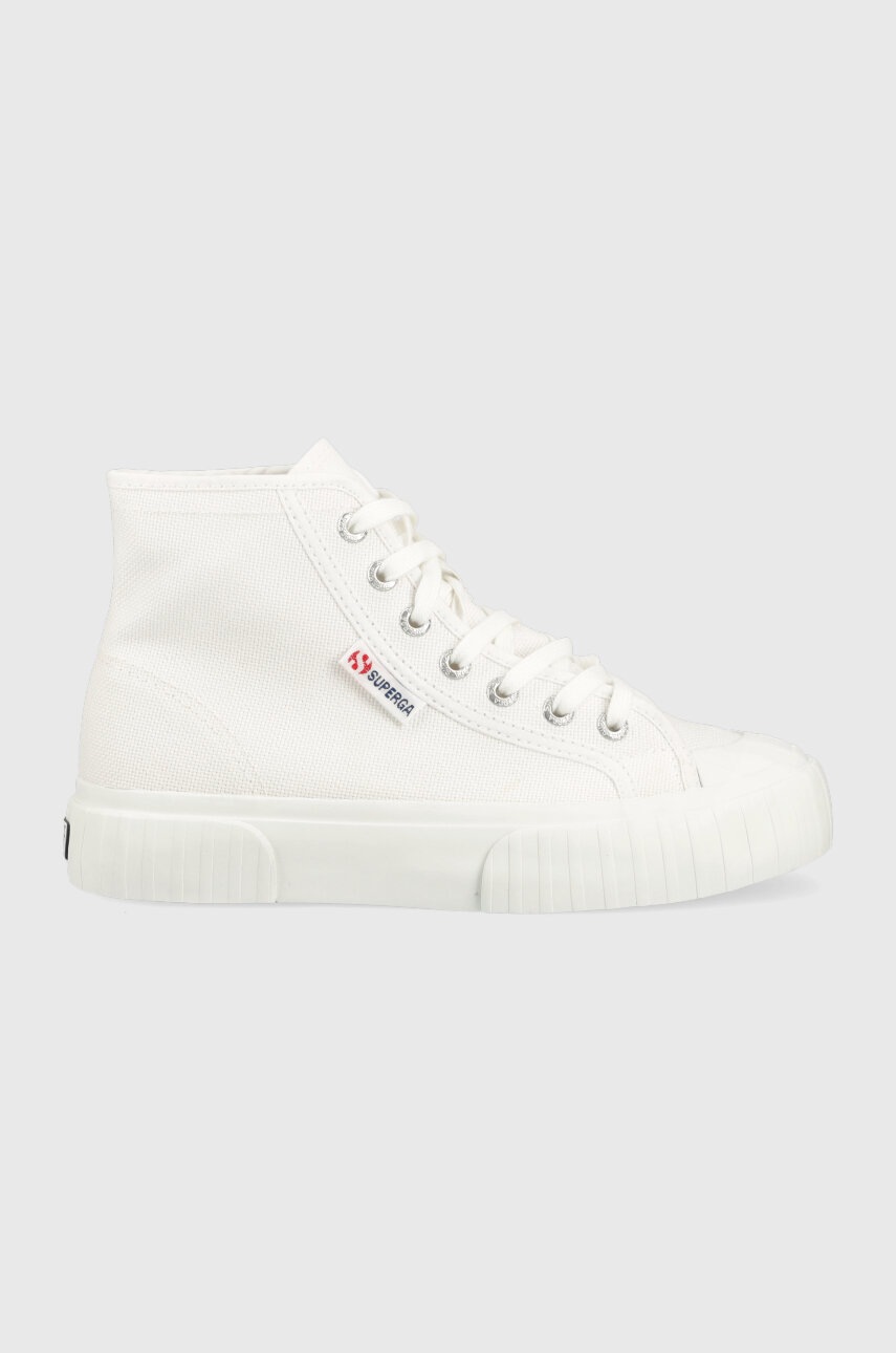 Superga tenisi femei, culoarea alb, S112I9W