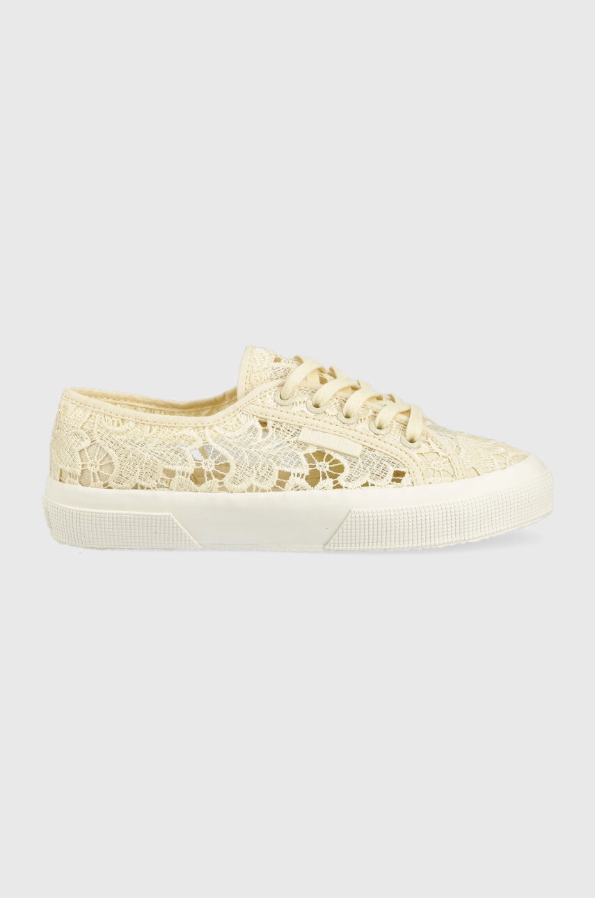 Levně Tenisky Superga 2750 MACRAME dámské, béžová barva, S81219W