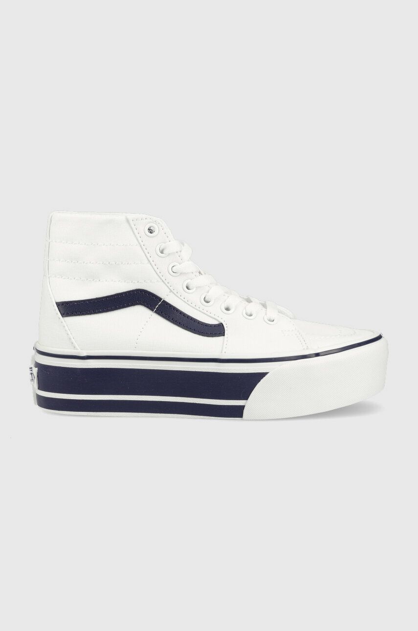 Kecky Vans SK8-Hi Tapered Stackform dámské, bílá barva, VN0A5JMKNWD1 - bílá -  Svršek: Textilní