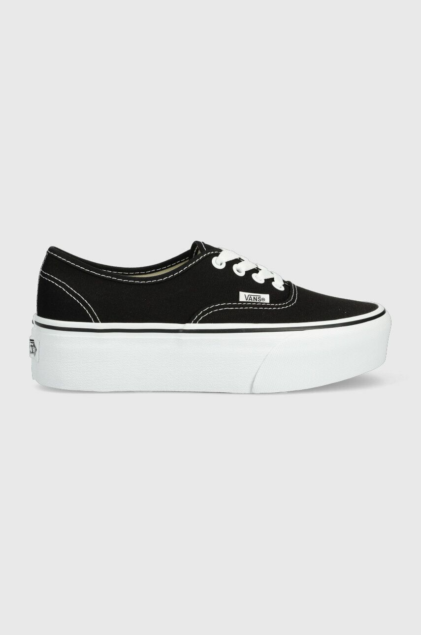 Levně Tenisky Vans Authentic Stackform dámské, černá barva, VN0A5KXXBMX1, VN0A5KXXBMX1-BLKWH